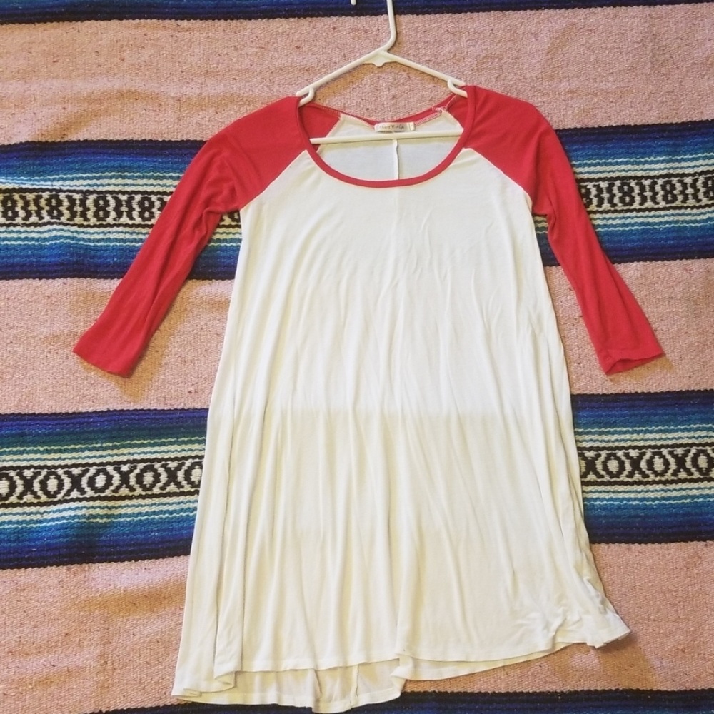 White and red dress